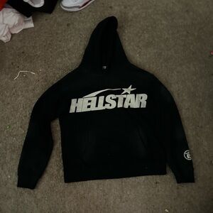 black and white hellstar hoodie